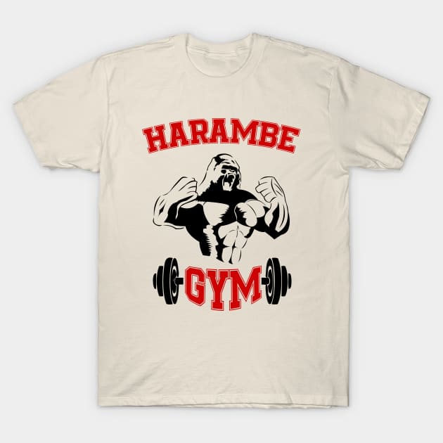 Harambe Gym T-Shirt by teemazong